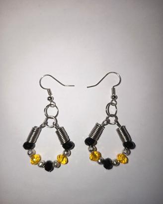 orecchiniorecchini pendenti con perline di onice n