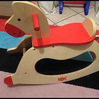 LELIN Cavallo a dondolo classico in Legno
