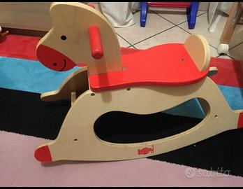 LELIN Cavallo a dondolo classico in Legno