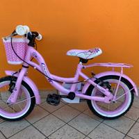 Bici bimba 12” rosa cestino portapacchi