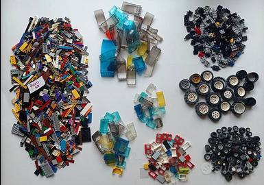 Lego Pezzi - Lotto misto di piastrelle, ruote