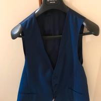 vestito blu marca Facis completo di gilet