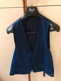 vestito blu marca Facis completo di gilet