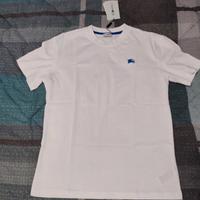 t-shirt Burberry bianca e blu