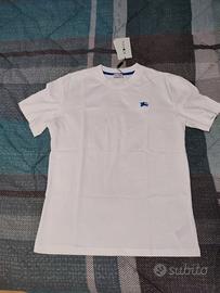 t-shirt Burberry bianca e blu