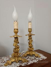 Abat-jour Putti in bronzo