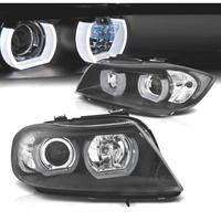 FARI BMW E90 E91 05-08 ANGEL EYES 3D SFONDO NERO