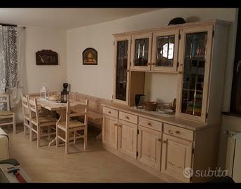 Set panca sedie e tavolo montagna