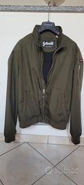 Schott NYC Kenny Khaki verde con zip