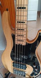 BASSO 5 CORDE Harley Benton Enhanced MP-5MN Nat.