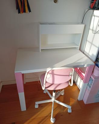 scrivania regolabile Ikea Pahl +sedia girevole