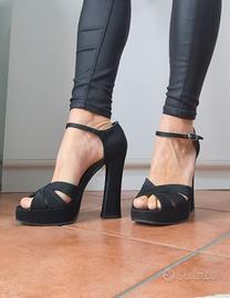 Sandali retrò plateau e tacco 12