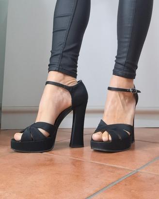 Sandali retrò plateau e tacco 12