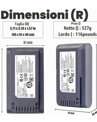 Batteria aspirapolvere samsung