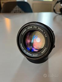 Canon FD 50 mm f 1.4, senza segni d'uso