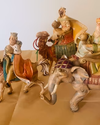 PRESEPIO FONTANINI - I TRE RE MAGI, DIPINTI A MANO