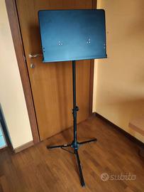 Leggio orchestra BSX, colore nero, piatto intero