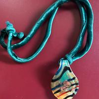 Collana con ciondolo vetro di Murano
