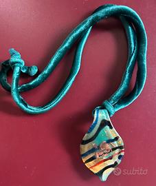 Collana con ciondolo vetro di Murano