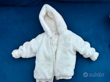 Pellicciotto bianco chicco - bambina 2 anni