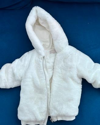 Pellicciotto bianco chicco - bambina 2 anni