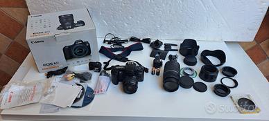 Fotocamera Analogica Canon Eos 500 Doppio Obbietti