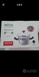 Casseruola pentola cestello vapore in vetro MONETA