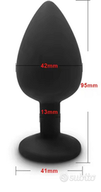 Plug anale Unisex larghezza mm.42 silicone nuovo