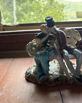 Eugenio Pattarino – gruppo in ceramica policroma f