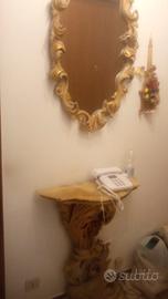 poggia telefono barocco e specchio 