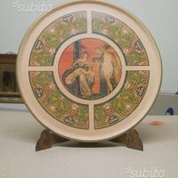 Piatto decorativo"pompei" serigrafia su terracotta