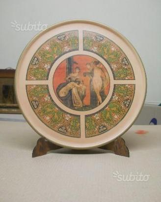 Piatto decorativo"pompei" serigrafia su terracotta