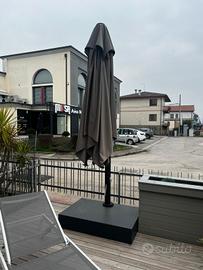 ombrellone con pistoni a gas