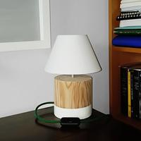 Coppia lampade da tavolo / comodino in legno