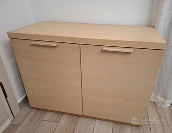 Mobile credenza rovere chiaro legno massiccio
