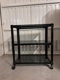 Carrello porta-TV / stereo vintage su ruote
