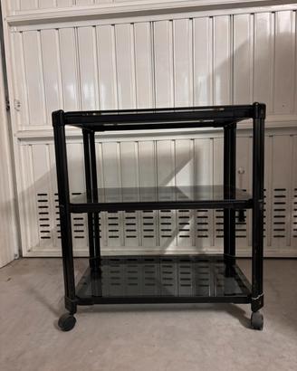Carrello porta-TV / stereo vintage su ruote