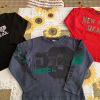 Maglietta bambino maniche lunghe DKNY e Diesel
