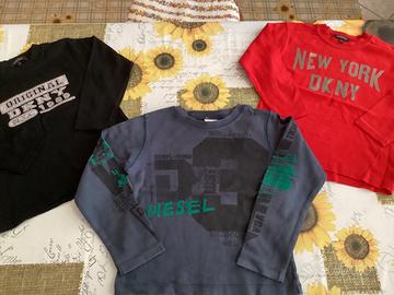 Maglietta bambino maniche lunghe DKNY e Diesel