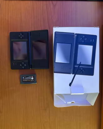 Nintendo DS Lite nero con scatola e cartuccia
