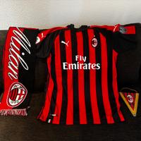 Lotto AC Milan maglia sciarpa gagliardetto