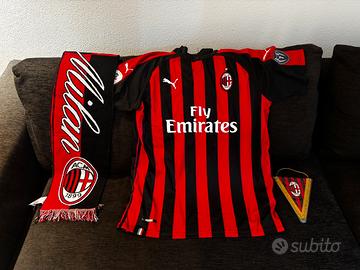 Lotto AC Milan maglia sciarpa gagliardetto