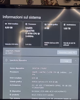 PC Gaming MSI – i7 + GTX 1070