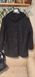 cappottino/giaccone donna nero in lanina