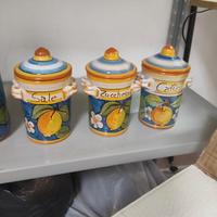 Set 6 pezzi in ceramica di Caltagirone