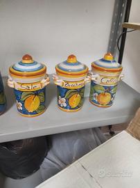 Set 6 pezzi in ceramica di Caltagirone