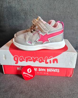 sneakers Garvalin n 23 scarpe bambinA rosa argento