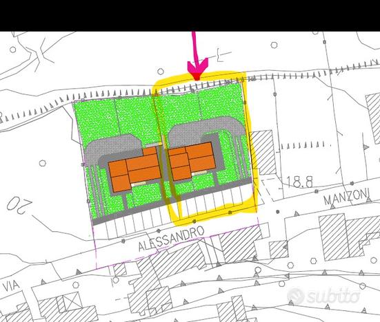 Terreno edificabile progetto approvato Cavo