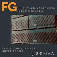 Lastra cartongesso bianca 120x200