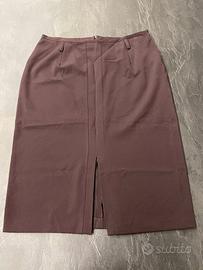 Gonna longuette da donna curvy bordeaux taglia 50